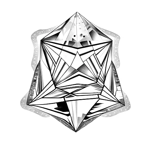 Diamond-like Crystal With A Galaxy Inside