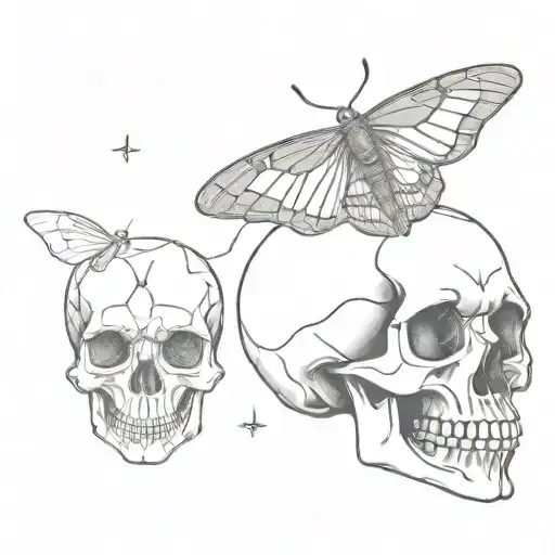Moth And Skull