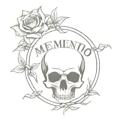 Tattoo With The Quote Memento Mori Memento Vivere Without Skull