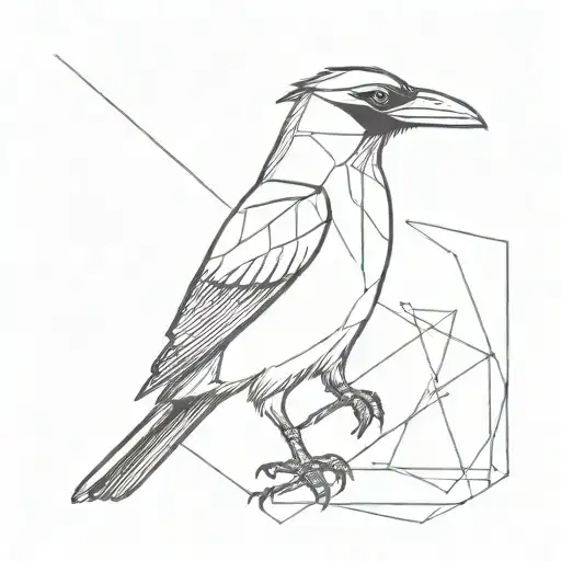 Rook Bird Abstract Representation
