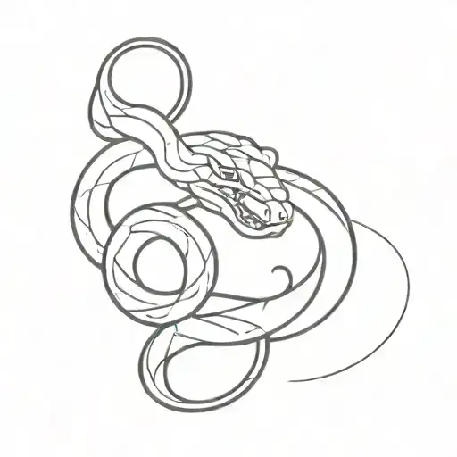 Female Snake Wrapped