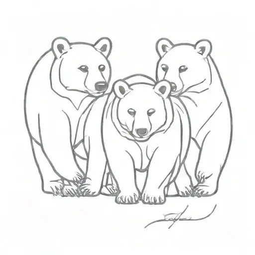 3 Bears In Line