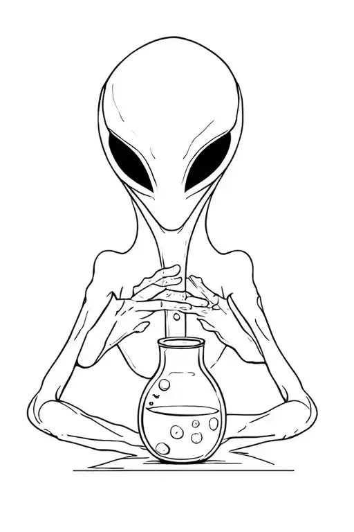 Alien Hitting A Bong