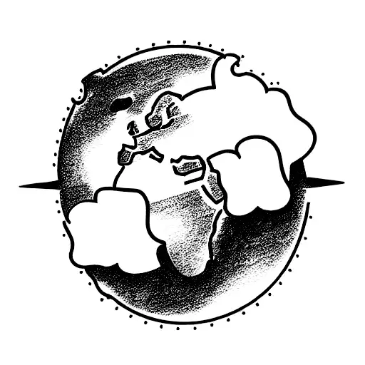 Globe On Top Of A Suitcase With Visa Stamps