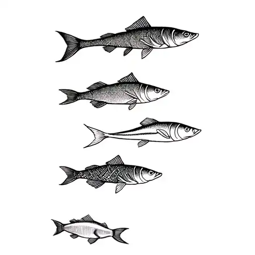 Four Individual Fish