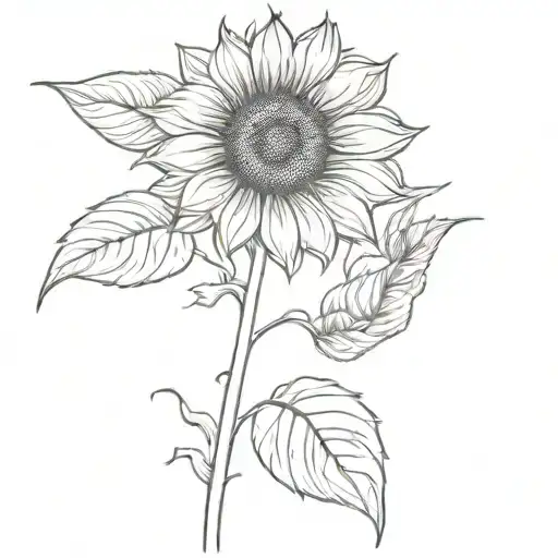 Sunflower With Stem For Man