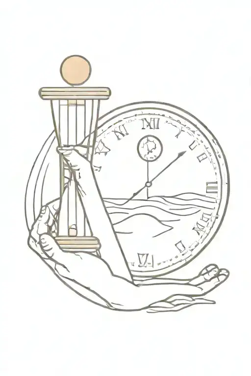 Someone Holding Stopping Time On Sand Clock