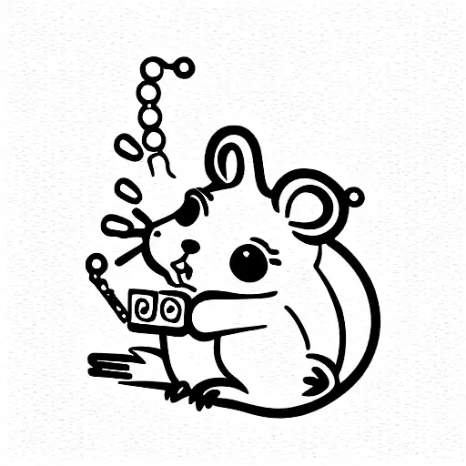 Cartoon Hamster And Squirrel On A Rollercoaster