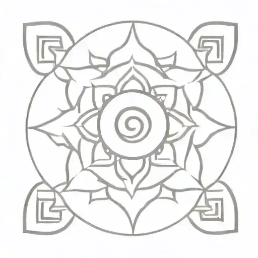 Sudharshan Chakra On Shoulder