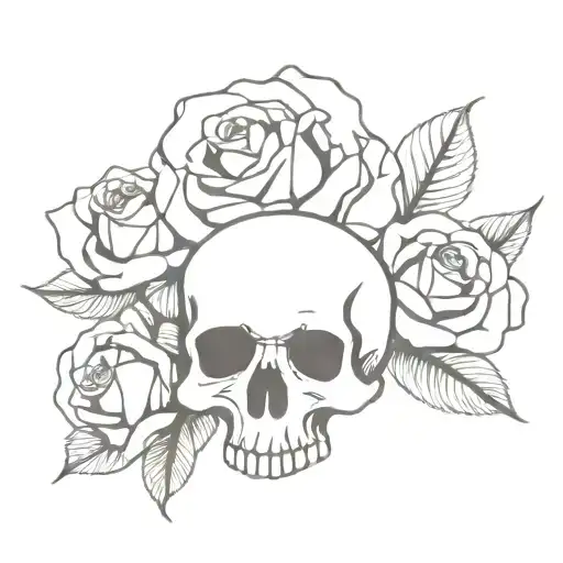Skull And Roses Lined
