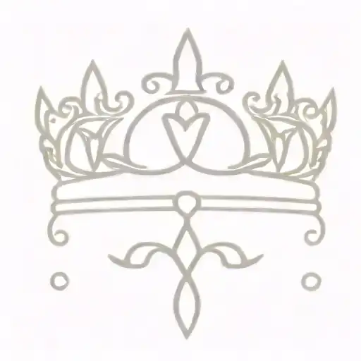 Princess Crown With Ekj Incorporated Within