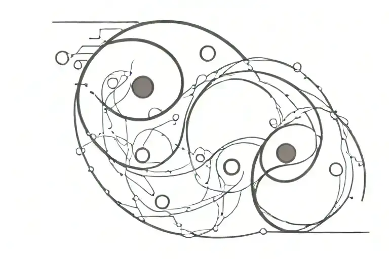 Ying Yang Blue And Black