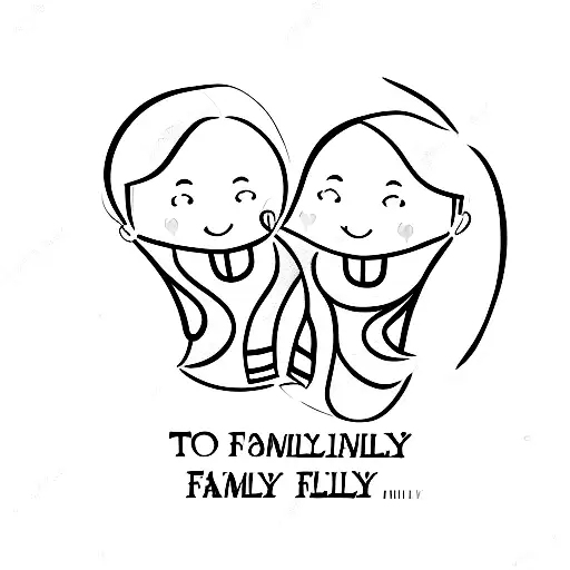 Family Two Girls Love Hearts Tattoo