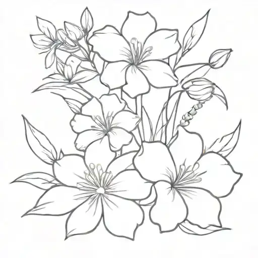 A Flower Bouquet With Lily Hibiscus And Gerber Daisy Flowers