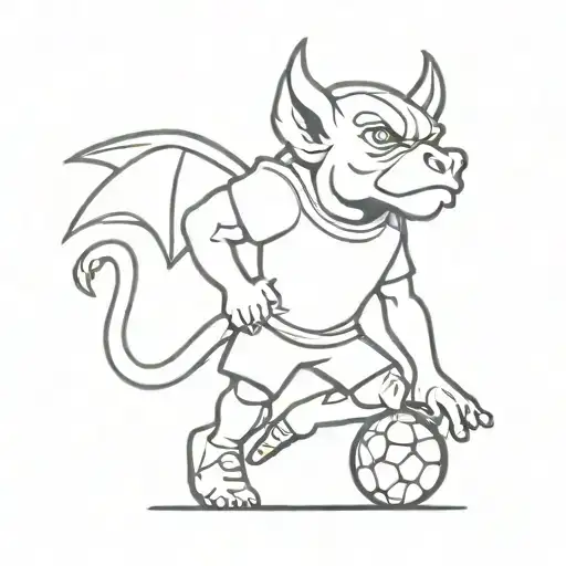 A Gargoyle Dressed In A Soccer Uniform