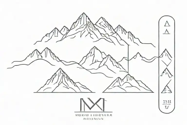 Mountain Peaks With Date In Roman Numerals