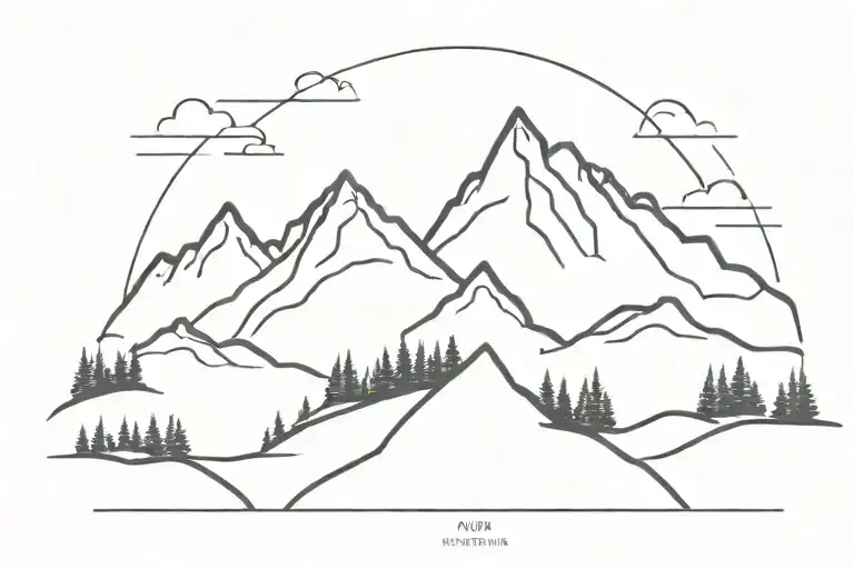 Mountain Silhouette Landscape