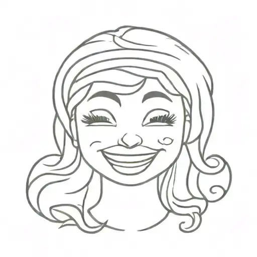 Emoji Female Smile Face