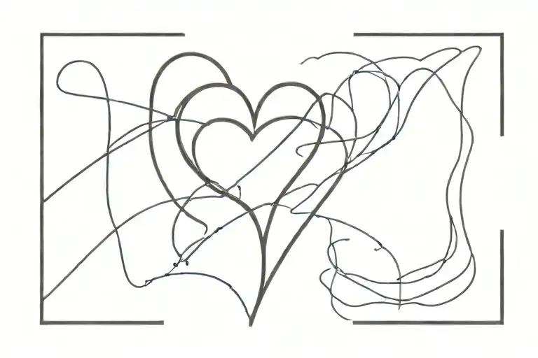 One Line Z With A Heart