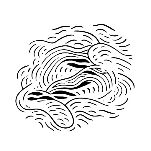 River Running Into Ocean