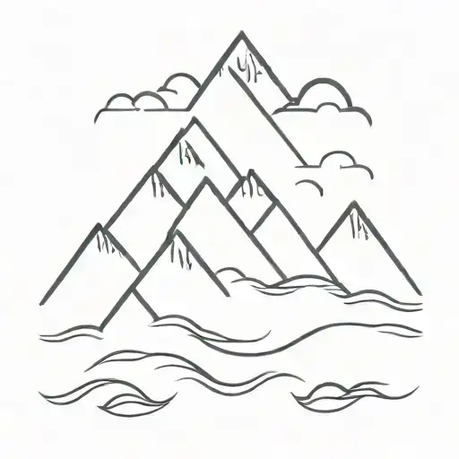 Mountains Ocean Waves