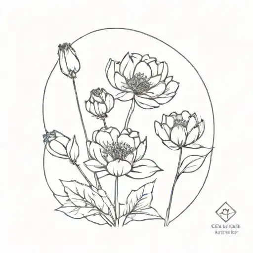 Carnations And Water Lilly And Poppy Flower