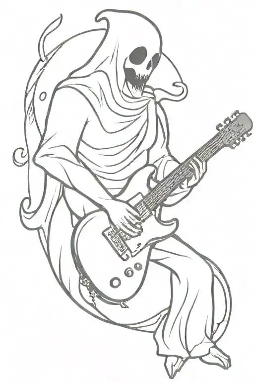 Ghost Playing Guitar Made