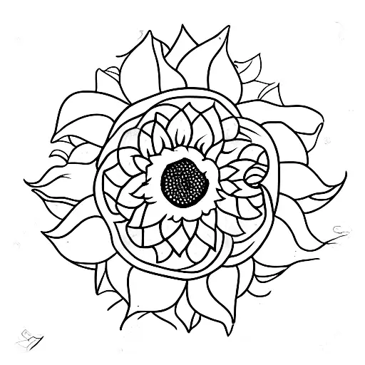 Sunflower With Petals Falling Into Music Notes