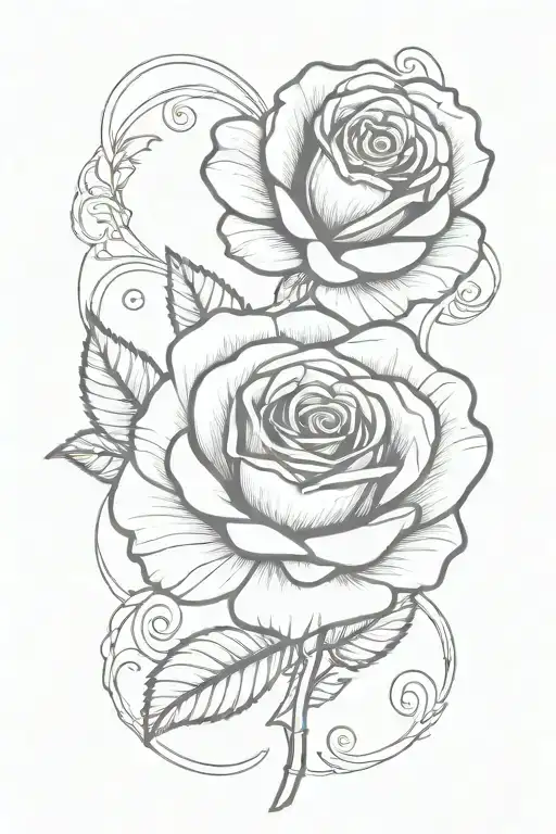 Rose Wrapped Length Wise