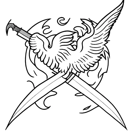 Phoenix With Sword