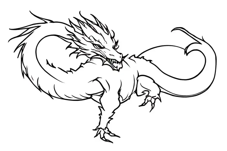 Dragon Resting In Agony