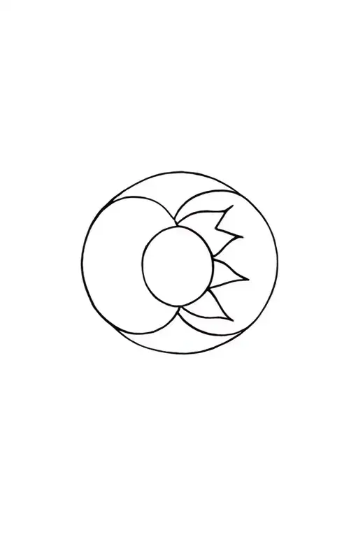 Sun Moon Merging Together