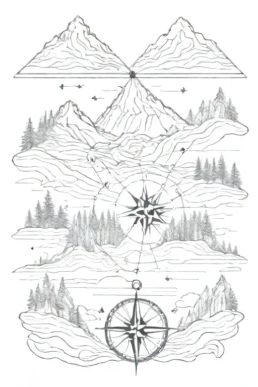 Mountain Compass Design