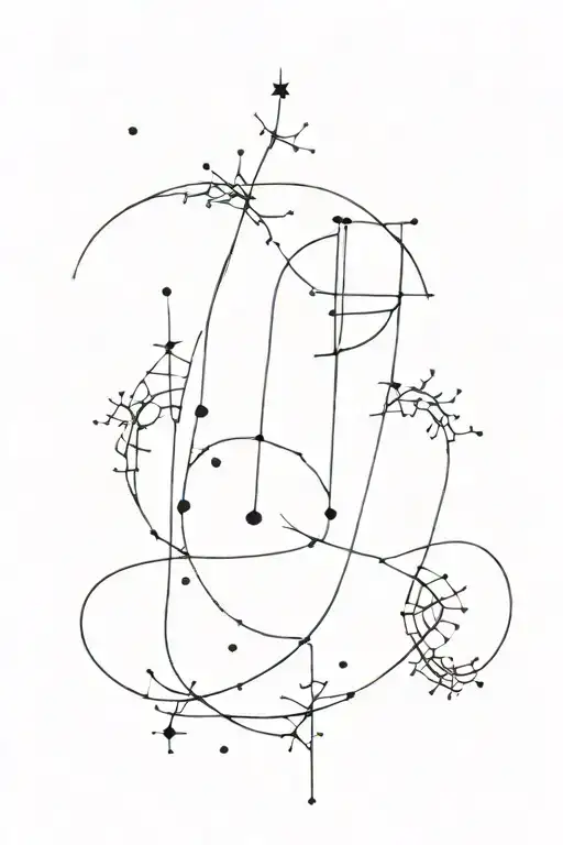 Unalome With Scorpio Constellation