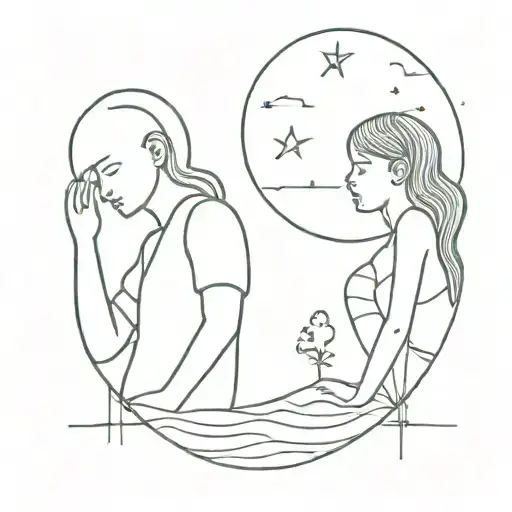 Two People In Different Places Looking At The Same Moon