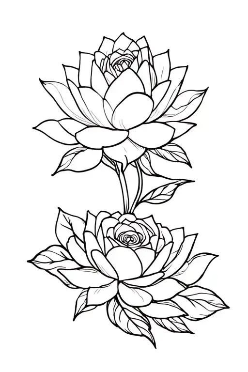 Lotus And Rose