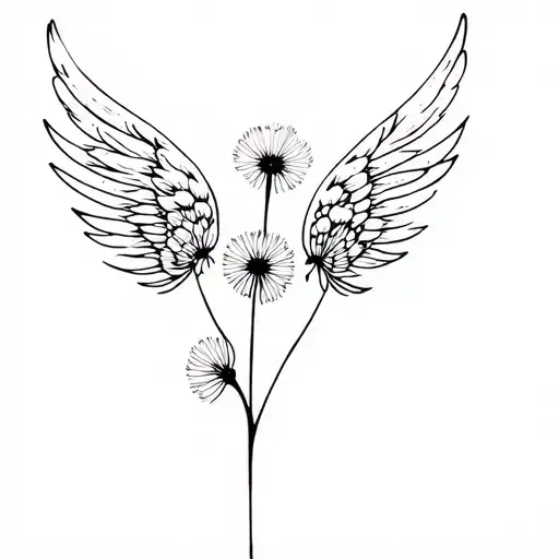 Heart Dandelion Wings