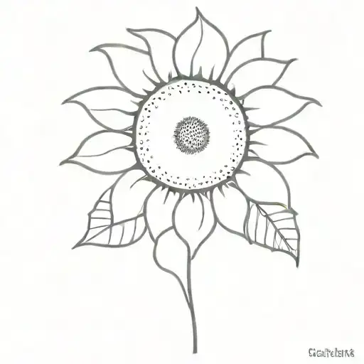 Minimalist Sunflower