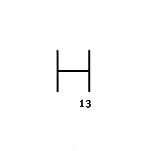 Fine Line Scrabble Tile Letter H With Score Of 13