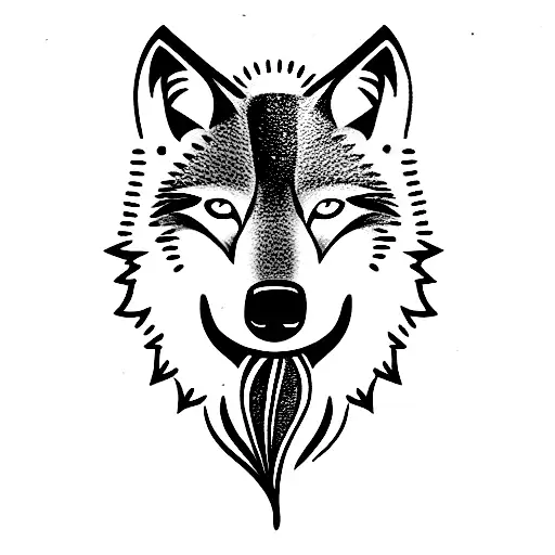 Wolf With A Rose In His Mouth