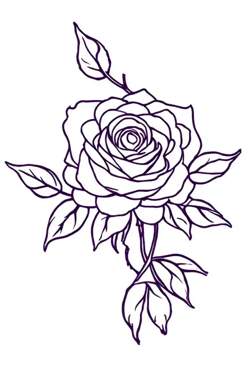 Violet And Rose Intertwined