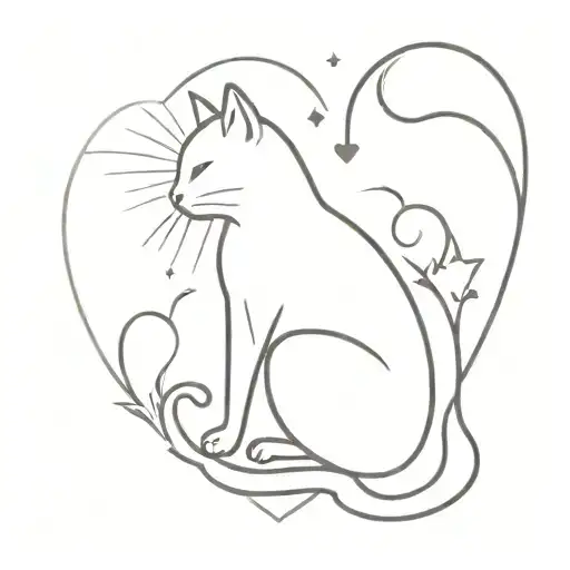 Cat Love Heart