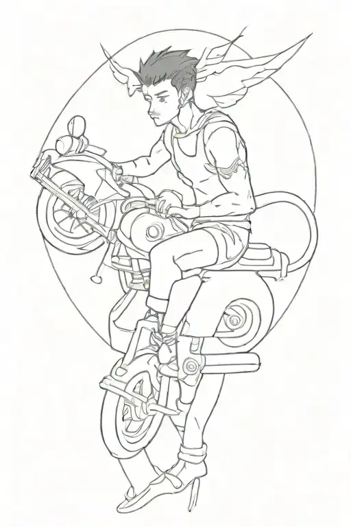 A Mad Warrior Boy With High Confidence And Loves Music And Motorcycle