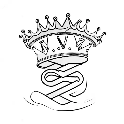 Letter M With Crown On Top