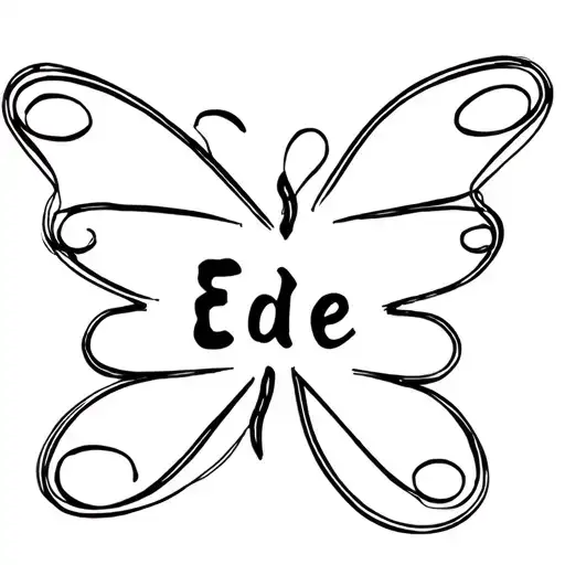 The Name Edie Shaped Like A Butterfly