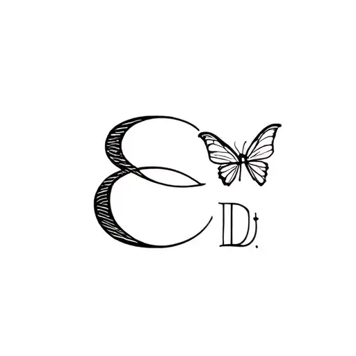 The Letter E D I E Used To Make The Shape Of A Butterfly