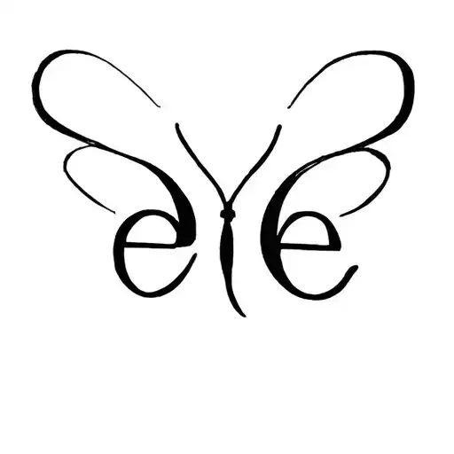 The Letters E D I E Used To Make The Shape Of A Butterfly