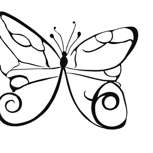The Letters E D I E Used To Make The Shape Of A Butterfly