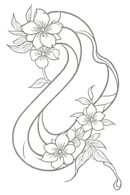 Snake And Flowers