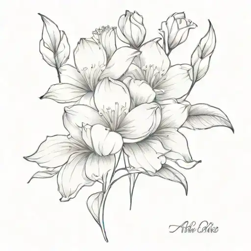 April May June Birth Flower Tattoo